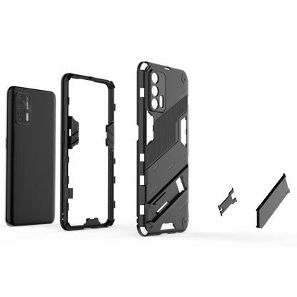 For OPPO Realme GT 5G Punk Armor 2 in 1 PC + TPU Shockproof Case with Invisible Holder(Black) - Realme Cases by buy2fix | Online Shopping UK | buy2fix