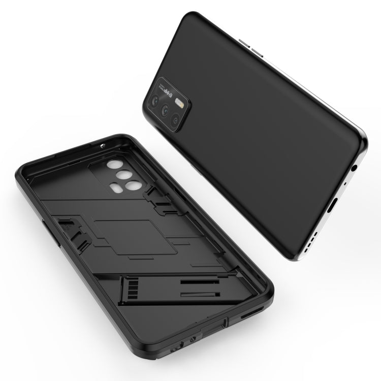 For OPPO Realme GT 5G Punk Armor 2 in 1 PC + TPU Shockproof Case with Invisible Holder(Black) - Realme Cases by buy2fix | Online Shopping UK | buy2fix