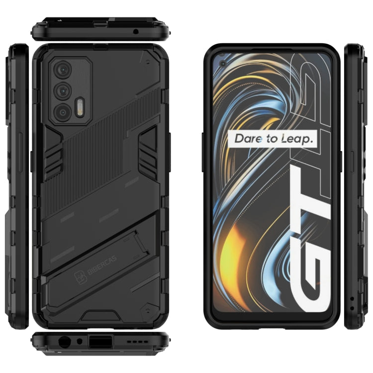 For OPPO Realme GT 5G Punk Armor 2 in 1 PC + TPU Shockproof Case with Invisible Holder(Black) - Realme Cases by buy2fix | Online Shopping UK | buy2fix