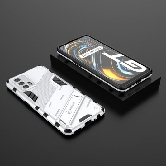 For OPPO Realme GT 5G Punk Armor 2 in 1 PC + TPU Shockproof Case with Invisible Holder(White) - Realme Cases by buy2fix | Online Shopping UK | buy2fix