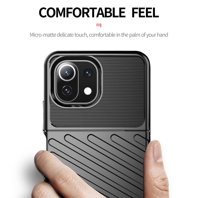 For Xiaomi Mi 11 Lite Thunderbolt Shockproof TPU Protective Soft Case(Black) - Xiaomi Cases by buy2fix | Online Shopping UK | buy2fix