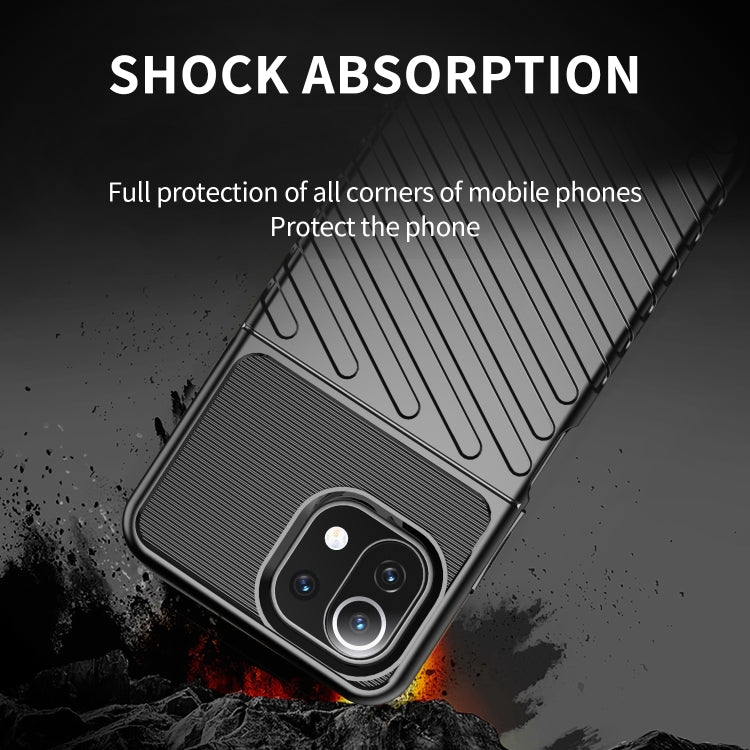 For Xiaomi Mi 11 Lite Thunderbolt Shockproof TPU Protective Soft Case(Black) - Xiaomi Cases by buy2fix | Online Shopping UK | buy2fix