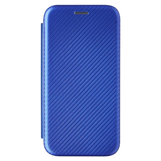 For Oukitel C22 Carbon Fiber Texture Horizontal Flip TPU + PC + PU Leather Case with Card Slot(Blue) - More Brand by buy2fix | Online Shopping UK | buy2fix