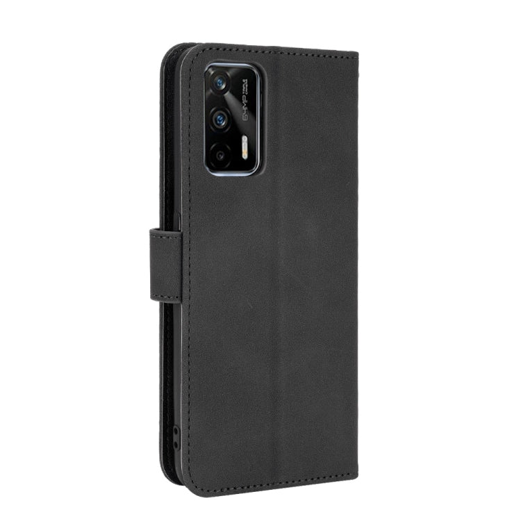For OPPO Realme GT 5G Solid Color Skin Feel Magnetic Buckle Horizontal Flip PU Leather Case with Holder & Card Slots & Wallet(Black) - Realme Cases by buy2fix | Online Shopping UK | buy2fix