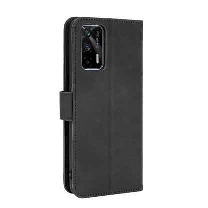 For OPPO Realme GT 5G Solid Color Skin Feel Magnetic Buckle Horizontal Flip PU Leather Case with Holder & Card Slots & Wallet(Black) - Realme Cases by buy2fix | Online Shopping UK | buy2fix