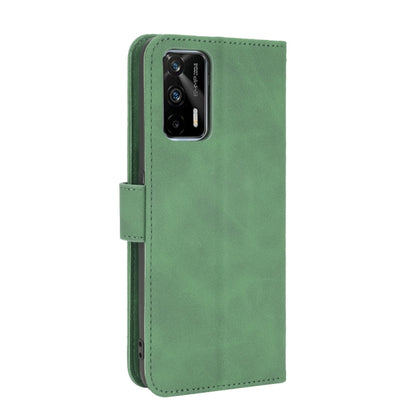For OPPO Realme GT 5G Solid Color Skin Feel Magnetic Buckle Horizontal Flip PU Leather Case with Holder & Card Slots & Wallet(Green) - Realme Cases by buy2fix | Online Shopping UK | buy2fix