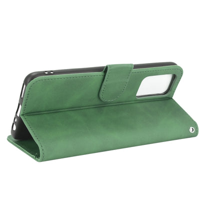 For OPPO Realme GT 5G Solid Color Skin Feel Magnetic Buckle Horizontal Flip PU Leather Case with Holder & Card Slots & Wallet(Green) - Realme Cases by buy2fix | Online Shopping UK | buy2fix
