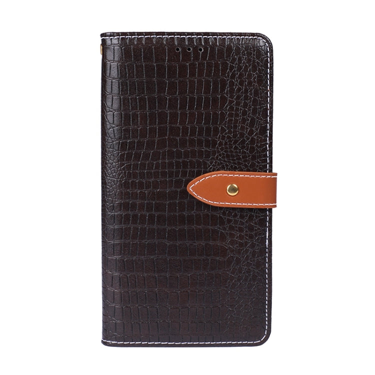 For TCL 20 SE idewei Crocodile Texture Horizontal Flip Leather Case with Holder & Card Slots & Wallet(Dark Brown) - TCL by idewei | Online Shopping UK | buy2fix