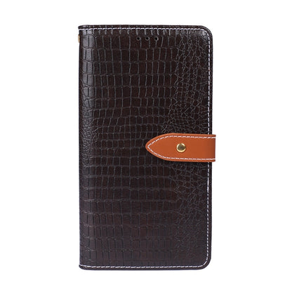 For TCL 20 SE idewei Crocodile Texture Horizontal Flip Leather Case with Holder & Card Slots & Wallet(Dark Brown) - TCL by idewei | Online Shopping UK | buy2fix