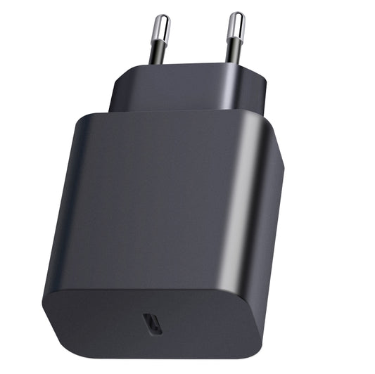 XY PD 25W USB-C / Type-C Single-port Travel Charger for Samsung Devices Fast Charging, EU Plug(Black) - USB Charger by buy2fix | Online Shopping UK | buy2fix
