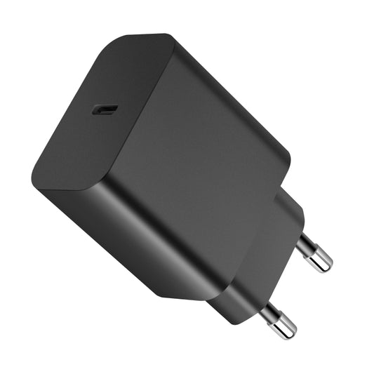 XY PD 25W USB-C / Type-C Single-port Travel Charger for Samsung Devices Fast Charging, EU Plug(Black) - USB Charger by buy2fix | Online Shopping UK | buy2fix