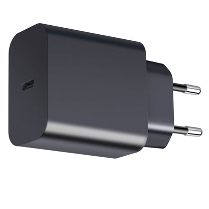 XY PD 25W USB-C / Type-C Single-port Travel Charger for Samsung Devices Fast Charging, EU Plug(Black) - USB Charger by buy2fix | Online Shopping UK | buy2fix