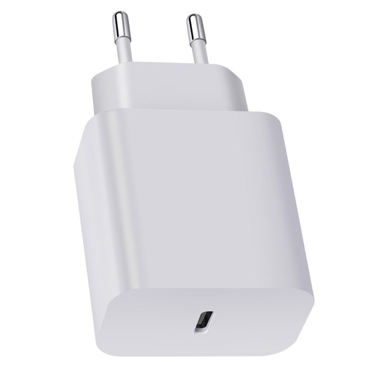 XY PD 25W USB-C / Type-C Single-port Travel Charger for Samsung Devices Fast Charging, EU Plug(White) - USB Charger by buy2fix | Online Shopping UK | buy2fix