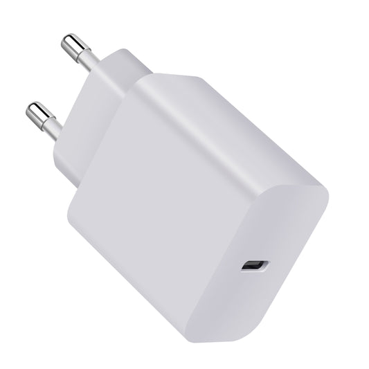 XY PD 25W USB-C / Type-C Single-port Travel Charger for Samsung Devices Fast Charging, EU Plug(White) - USB Charger by buy2fix | Online Shopping UK | buy2fix