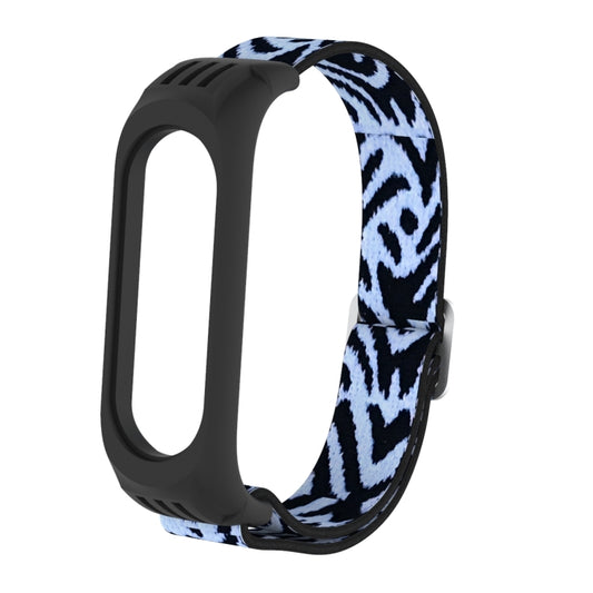 For Xiaomi Mi Band 3 / 4 / 5 Twill 8-shaped Buckle Elastic Watch Band(Leopard) - Watch Bands by buy2fix | Online Shopping UK | buy2fix