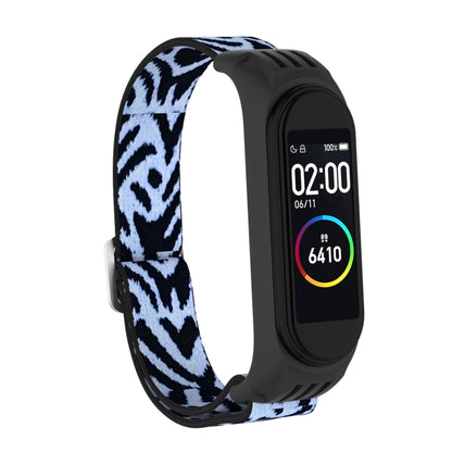 For Xiaomi Mi Band 3 / 4 / 5 Twill 8-shaped Buckle Elastic Watch Band(Leopard) - Watch Bands by buy2fix | Online Shopping UK | buy2fix