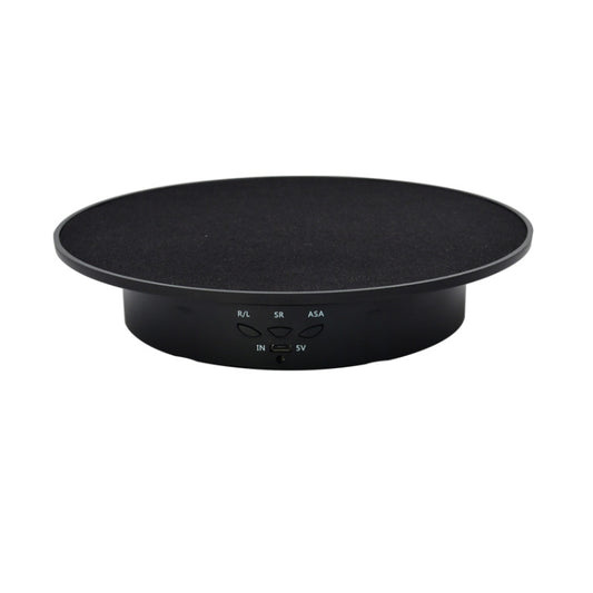 20cm USB Electric Rotating Turntable Display Stand Video Shooting Props Turntable for Photography, Load: 8kg(Black Base Black Velvet) -  by buy2fix | Online Shopping UK | buy2fix