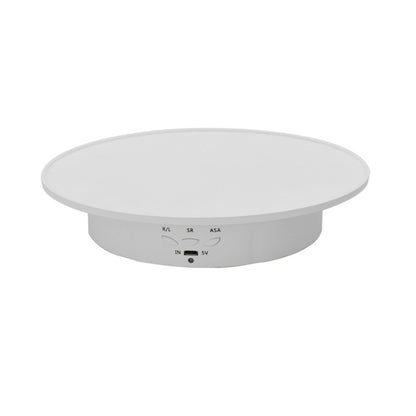 20cm USB Electric Rotating Turntable Display Stand Video Shooting Props Turntable for Photography, Load: 8kg(White Base White Velvet) -  by buy2fix | Online Shopping UK | buy2fix