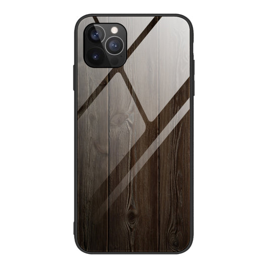 For iPhone 12 / 12 Pro Wood Grain Tempered Glass + TPU Shockproof Case(M01) - iPhone 12 / 12 Pro Cases by buy2fix | Online Shopping UK | buy2fix