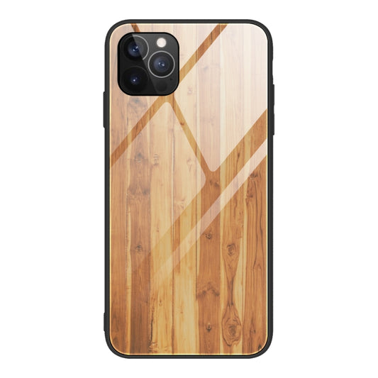 For iPhone 12 / 12 Pro Wood Grain Tempered Glass + TPU Shockproof Case(M03) - iPhone 12 / 12 Pro Cases by buy2fix | Online Shopping UK | buy2fix