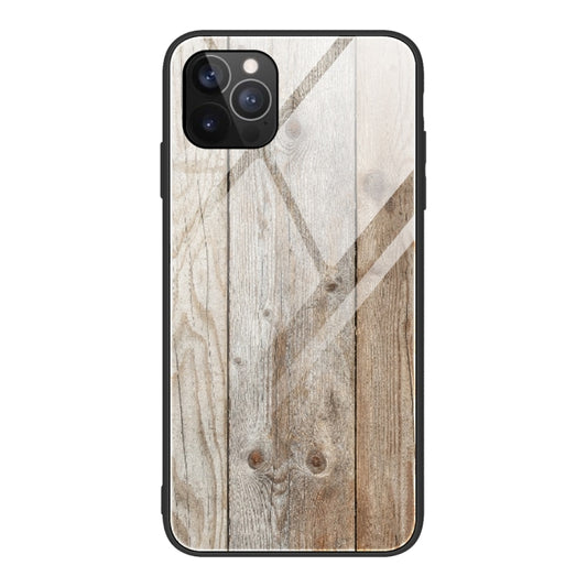 For iPhone 12 / 12 Pro Wood Grain Tempered Glass + TPU Shockproof Case(M04) - iPhone 12 / 12 Pro Cases by buy2fix | Online Shopping UK | buy2fix