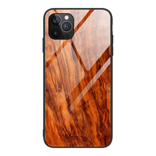 For iPhone 12 / 12 Pro Wood Grain Tempered Glass + TPU Shockproof Case(M06) - iPhone 12 / 12 Pro Cases by buy2fix | Online Shopping UK | buy2fix