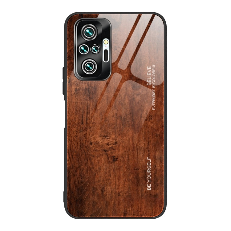 For Xiaomi Redmi Note 10 Pro / Pro Max Wood Grain Tempered Glass + TPU Shockproof Case(M02) - Xiaomi Cases by buy2fix | Online Shopping UK | buy2fix