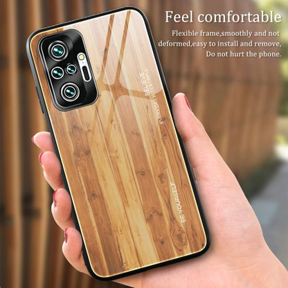 For Xiaomi Redmi Note 10 Pro / Pro Max Wood Grain Tempered Glass + TPU Shockproof Case(M02) - Xiaomi Cases by buy2fix | Online Shopping UK | buy2fix