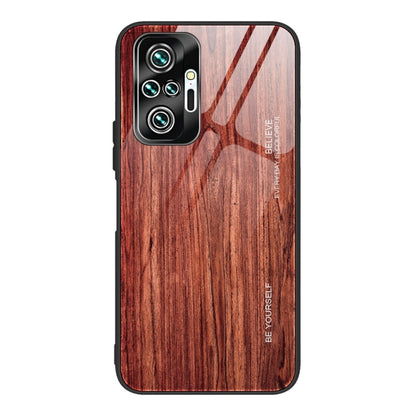 For Xiaomi Redmi Note 10 Pro / Pro Max Wood Grain Tempered Glass + TPU Shockproof Case(M05) - Xiaomi Cases by buy2fix | Online Shopping UK | buy2fix