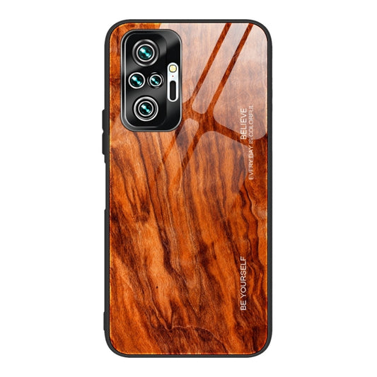 For Xiaomi Redmi Note 10 Pro / Pro Max Wood Grain Tempered Glass + TPU Shockproof Case(M06) - Xiaomi Cases by buy2fix | Online Shopping UK | buy2fix