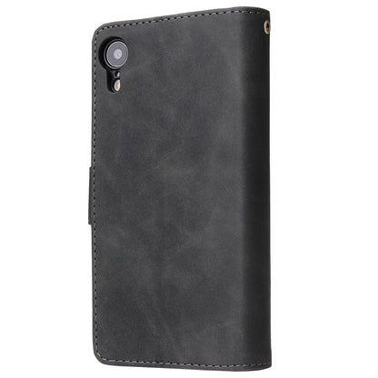 For iPhone XR Multifunctional Retro Frosted Horizontal Flip Leather Case with Card Slot & Holder & Zipper Wallet & Photo Frame & Lanyard(Black) - More iPhone Cases by buy2fix | Online Shopping UK | buy2fix