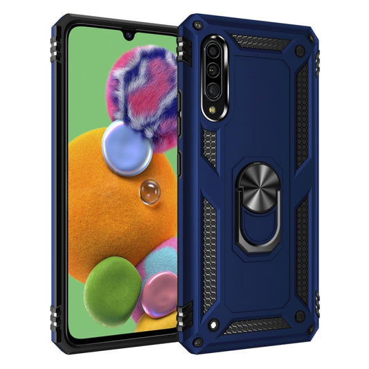 For Galaxy A90 5G Armor Shockproof TPU + PC Protective Case with 360 Degree Rotation Holder(Blue) by buy2fix