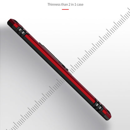 For Galaxy A90 5G Armor Shockproof TPU + PC Protective Case with 360 Degree Rotation Holder(Red) by buy2fix