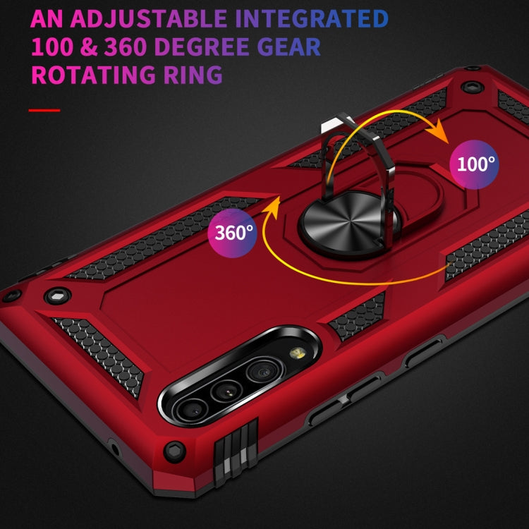 For Galaxy A90 5G Armor Shockproof TPU + PC Protective Case with 360 Degree Rotation Holder(Silver) by buy2fix