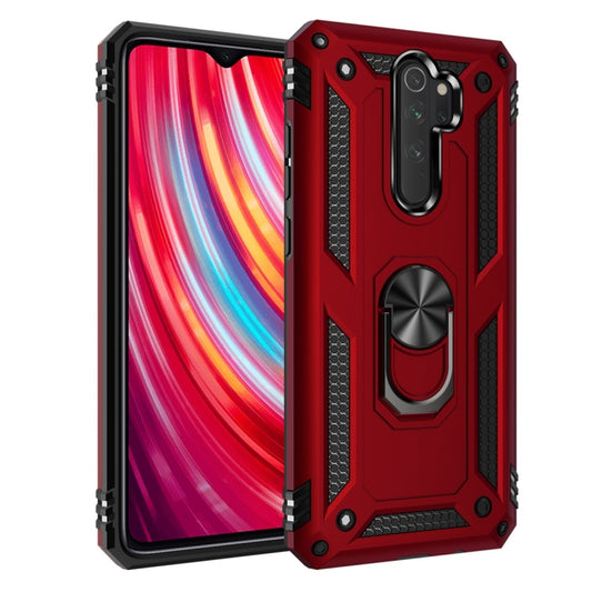 For Xiaomi Redmi Note 8 Pro Armor Shockproof TPU + PC Protective Case with 360 Degree Rotation Holder(Red) - Xiaomi Cases by buy2fix | Online Shopping UK | buy2fix
