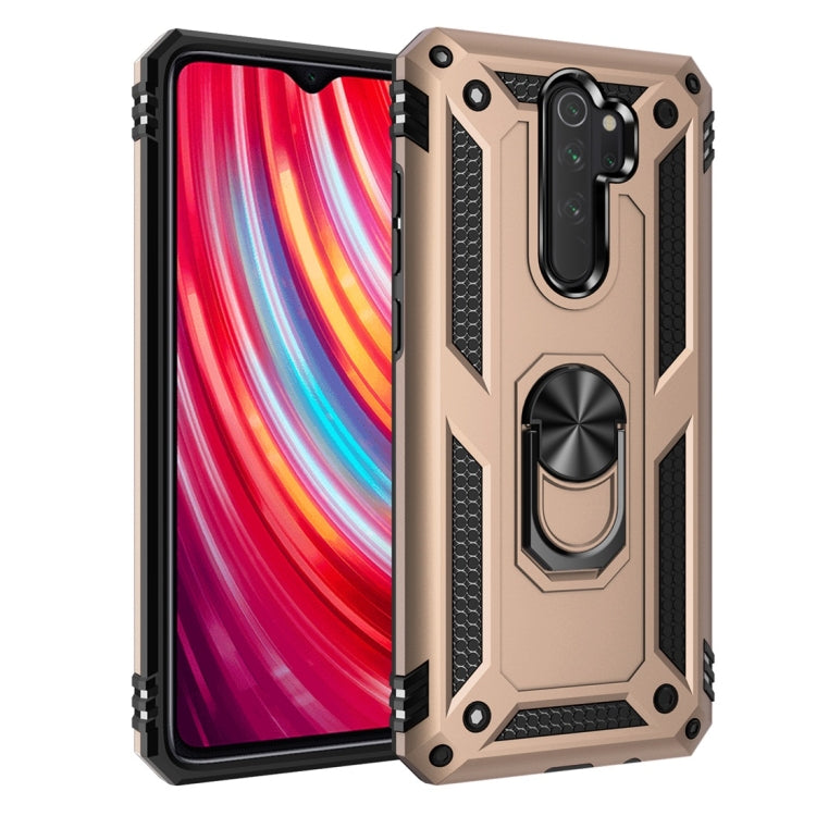 For Xiaomi Redmi Note 8 Pro Armor Shockproof TPU + PC Protective Case with 360 Degree Rotation Holder(Gold) - Xiaomi Cases by buy2fix | Online Shopping UK | buy2fix