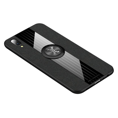 For Vivo Y97 XINLI Stitching Cloth Texture Shockproof TPU Protective Case with Ring Holder(Black) - vivo Cases by XINLI | Online Shopping UK | buy2fix