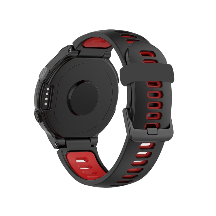For Garmin Forerunner 735 / 235 Two-color Silicone Watch Band(Black+Red) by buy2fix