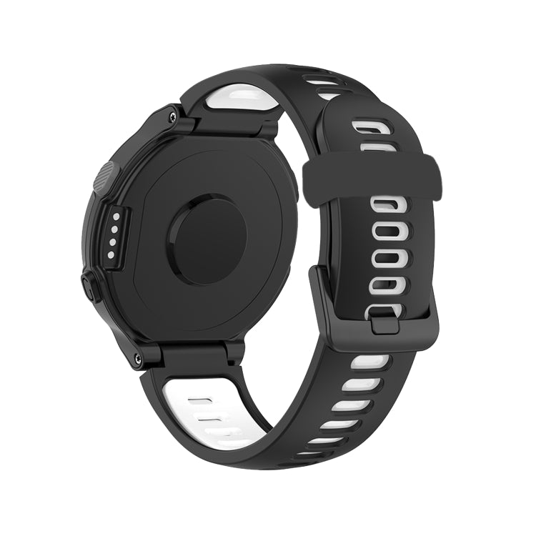 For Garmin Forerunner 735 / 235 Two-color Silicone Watch Band(Black+White) by buy2fix