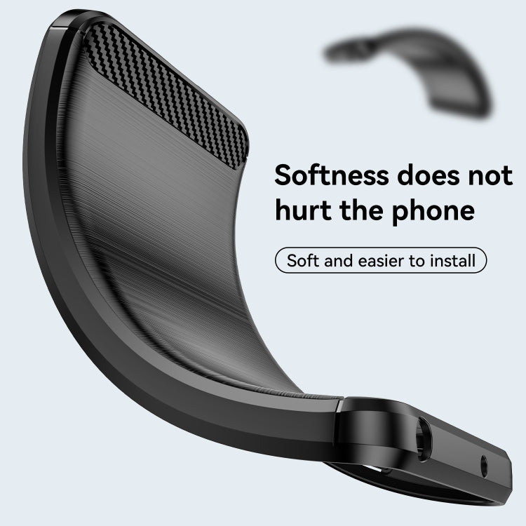 For Huawei P50 Brushed Texture Carbon Fiber TPU Case(Black) - Huawei Cases by buy2fix | Online Shopping UK | buy2fix