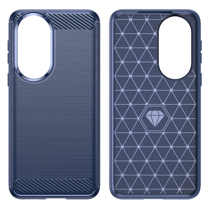 For Huawei P50 Brushed Texture Carbon Fiber TPU Case(Blue) - Huawei Cases by buy2fix | Online Shopping UK | buy2fix