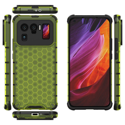 For Xiaomi Mi 11 Ultra Shockproof Honeycomb PC + TPU Case(Green) - Xiaomi Cases by buy2fix | Online Shopping UK | buy2fix