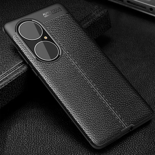 For Huawei P50 Pro Litchi Texture TPU Shockproof Case(Black) - Huawei Cases by buy2fix | Online Shopping UK | buy2fix