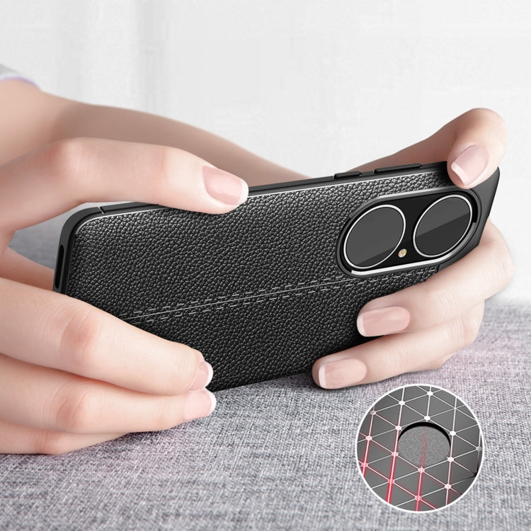 For Huawei P50 Pro Litchi Texture TPU Shockproof Case(Black) - Huawei Cases by buy2fix | Online Shopping UK | buy2fix