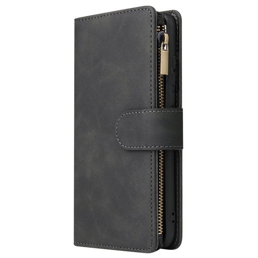 For Huawei P30 Lite Multifunctional Retro Frosted Horizontal Flip Leather Case with Card Slot & Holder & Zipper Wallet & Photo Frame & Lanyard(Black) - Huawei Cases by buy2fix | Online Shopping UK | buy2fix