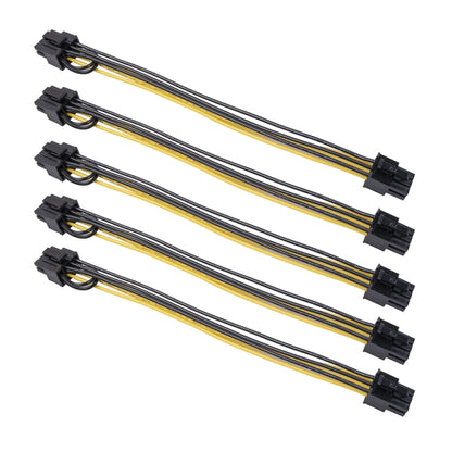 5 PCS 3682 6 Pin Female to 8 Pin Female Graphics Card Power Supply Adapter Cable, Length: 20cm by buy2fix