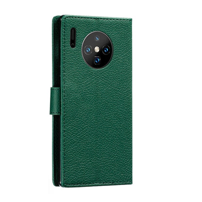 For Huawei Mate 30 Pro Feather Pattern Litchi Texture Horizontal Flip Leather Case with Holder & Wallet & Card Slots(Green) - Huawei Cases by buy2fix | Online Shopping UK | buy2fix