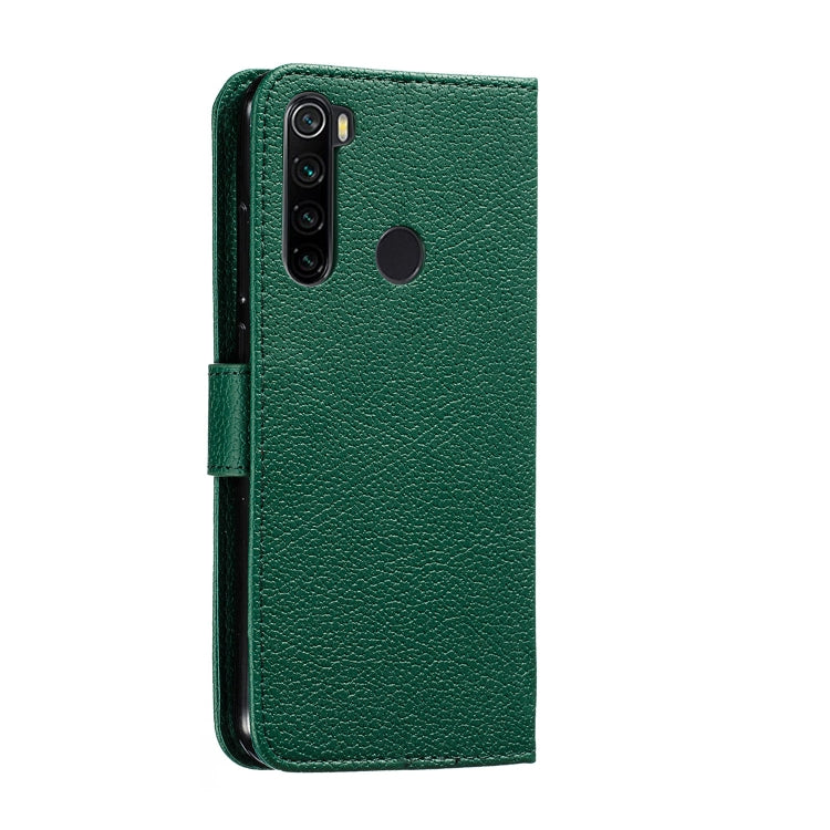 For Xiaomi Redmi Note 8 Feather Pattern Litchi Texture Horizontal Flip Leather Case with Holder & Wallet & Card Slots(Green) - Xiaomi Cases by buy2fix | Online Shopping UK | buy2fix