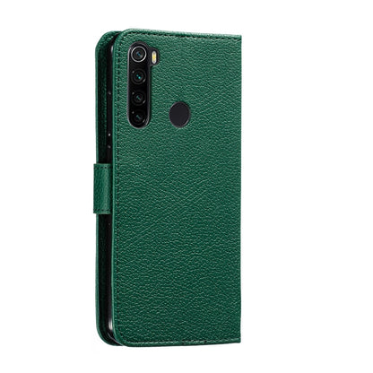 For Xiaomi Redmi Note 8 Feather Pattern Litchi Texture Horizontal Flip Leather Case with Holder & Wallet & Card Slots(Green) - Xiaomi Cases by buy2fix | Online Shopping UK | buy2fix