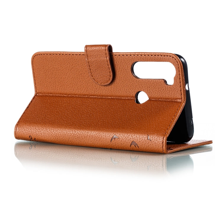 For Xiaomi Redmi Note 8 Feather Pattern Litchi Texture Horizontal Flip Leather Case with Holder & Wallet & Card Slots(Brown) - Xiaomi Cases by buy2fix | Online Shopping UK | buy2fix